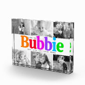 Liebe You Bubbie Colorful Rainbow Modern Collage 6 Fotoblock (Rechts)