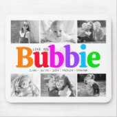 Liebe You Bubbie Farbenfrohe Regenbogen 6 Foto Col Mousepad (Vorne)