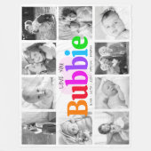 Liebe You Bubbie Rainbow 10 Foto Collage Modern Fleecedecke (Vorderseite)