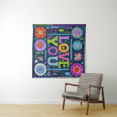 Liebe You, buntes Vintages Design, Wandteppich (Beispiel (Horizontal))