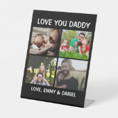 Liebe You Daddy | PERSONALISIERTES FOTO Sockelschild (Vorderseite)