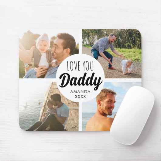 Liebe You Daddy | Vater Foto Grid Mousepad (Mit Mouse)
