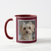 Liebe You Dog Vater Fotos Modernes Maroon C31 & Wh Tasse (Links)