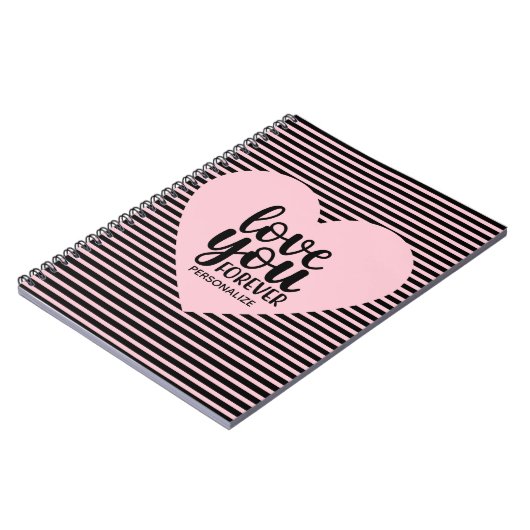 Liebe You Forever Spiral Notebook Notizblock (Linke Seite)