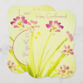 Liebe You Girlfriend Einladung (Vorne/Hinten)