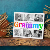 Liebe You Grammy Colorful Modern 6 Foto Collage Fotoplatte (Seite)