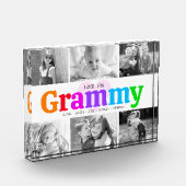 Liebe You Grammy Colorful Rainbow Modern Collage 6 Fotoblock (Links)