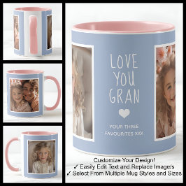 Liebe You Gran Fotos Modernes Blue C410 & White Tasse