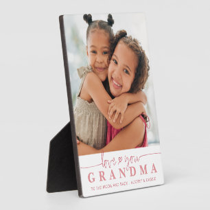 LIEBE YOU GRANDMA Foto Handgeschriebenes Script He Fotoplatte