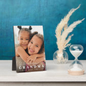 LIEBE YOU GRANDMA Foto Script Heart Overlay Fotoplatte (Seite)