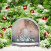 Liebe You Grandpa Modernes Skript 2 Foto Schneekugeln (Weihnachten)