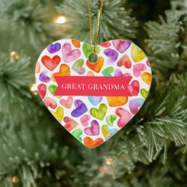 Liebe You Great Oma | 2 Seiten Keramik Ornament