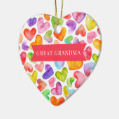Liebe You Great Oma | 2 Seiten Keramik Ornament (Links)