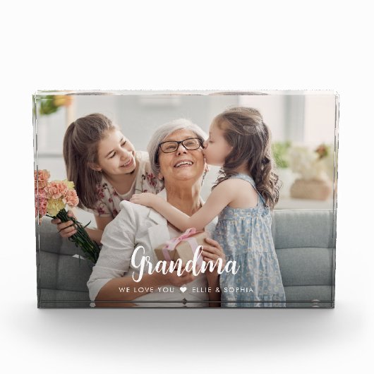 Liebe You Great Oma Modern Script Fotoblock (Vorderseite)