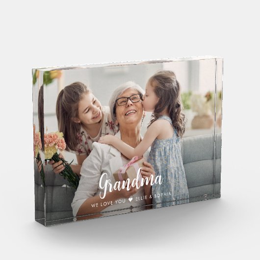 Liebe You Great Oma Modern Script Fotoblock (Links)