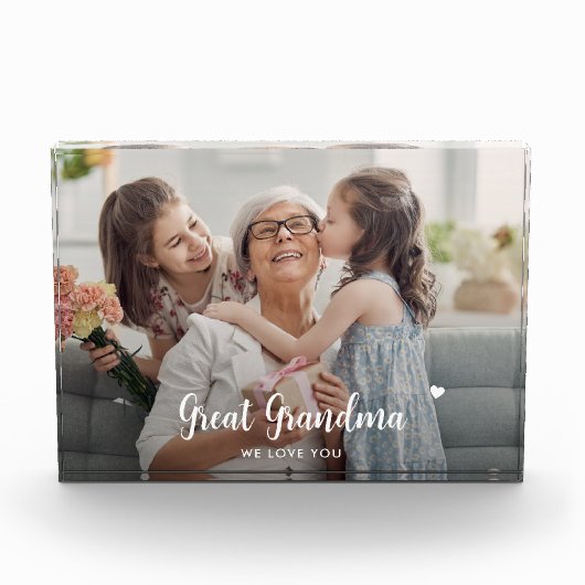 Liebe You Great Oma Modern Script Fotoblock (Vorderseite)