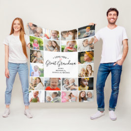 Liebe You Great Oma/Nana/Andere 20-Foto Collage Fleecedecke