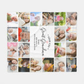 Liebe You Great Oma/Nana/Andere 20-Foto Collage Fleecedecke (Vorderseite (Horizontal))