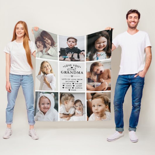 Liebe You Great Oma/Nana/Granny/Other 8-Foto Fleecedecke (Beispiel)
