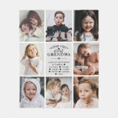 Liebe You Great Oma/Nana/Granny/Other 8-Foto Fleecedecke (Vorderseite)