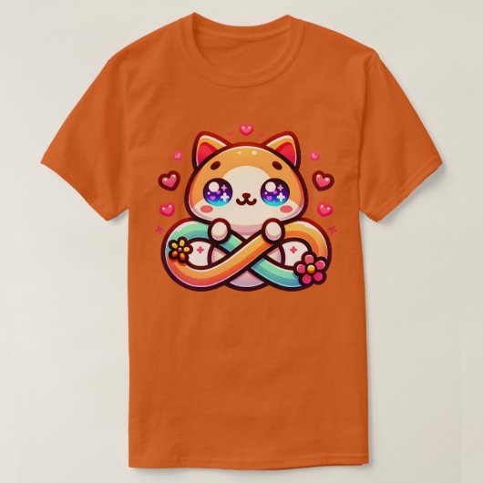 Liebe You Infinity Valentinstag Cat Shirt (Design vorne)