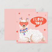 Liebe You Llama Feiertagskarte (Vorne/Hinten)