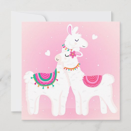 Liebe You Llama Feiertagskarte (Vorderseite)