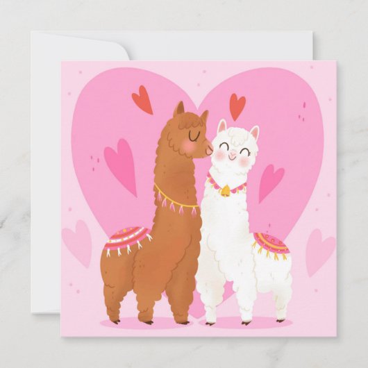 Liebe You Llama Holiday Card Feiertagskarte (Vorderseite)