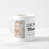 Liebe You Mama Birthday Custom Foto Kaffeetasse (Vorderseite Links)