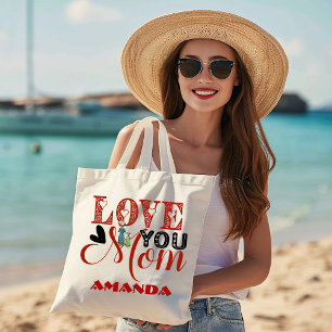Liebe You Mama Moderne Kalligraphie Muttertag Nied Jumbo Stoffbeutel