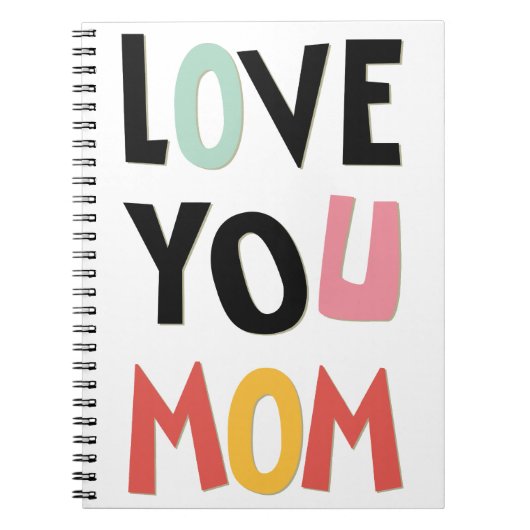 Liebe You Mama Notebook Notizblock (Vorderseite)