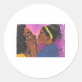 Liebe You Mama Runder Aufkleber (Vorderseite)