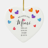 Liebe You Mimi | 2-seitige Keramik Keramik Ornament (Hinten)