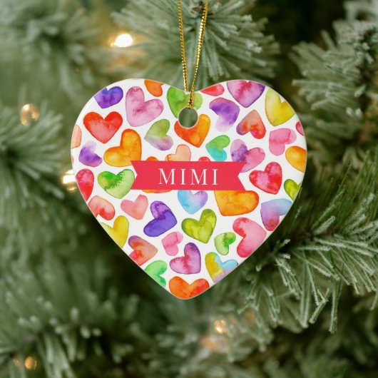 Liebe You Mimi | 2-seitige Keramik Ornament (Baum)