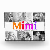 Liebe You Mimi Colorful Rainbow Modern Collage 6 Fotoblock (Vorderseite)