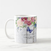 Liebe You Mimi Floral Rustic Navy Burgund Kaffeetasse (Links)