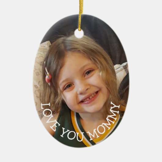 Liebe You Mommy, Weihnachtsgeschenk für Mama Weihn Keramik Ornament (Vorne)