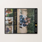 Liebe You Nana 4 Family Foto Collage Black Puzzle (Horizontal)