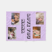 Liebe You Nana 4 Foto Lila Fleecedecke (Vorderseite (Horizontal))