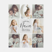 Liebe You Nana 8-Foto Fleecedecke (Vorderseite)