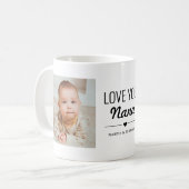 Liebe You Nana Birthday Custom Foto Kaffeetasse (Vorderseite Links)