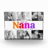Liebe You Nana Colorful Rainbow Moderne Collage 6 Fotoblock (Vorderseite)