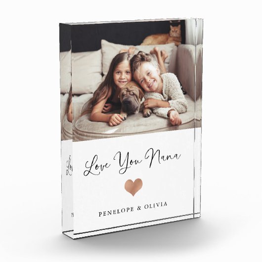 Liebe You Nana| Drehbuch und Herz Fotoblock (Links)