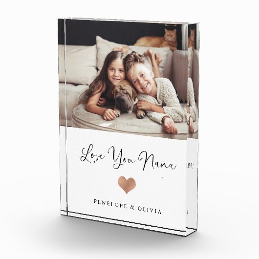 Liebe You Nana| Drehbuch und Herz Fotoblock (Rechts)