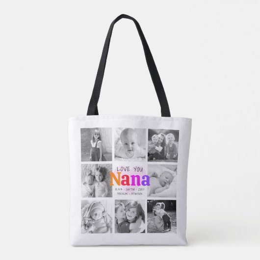 Liebe You Nana farbenfroh kühl modern 8 Foto Colla Tasche (Rückseite)