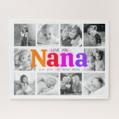 Liebe You Nana Farbenfrohe Regenbogen 10 FotoColla Puzzle (Horizontal)