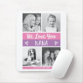 Liebe You Nana | Rosa Foto Block Grid Mousepad (Mit Mouse)