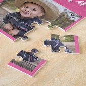 Liebe You Oma 4 Family Foto Collage Rosa Puzzle (Seite)