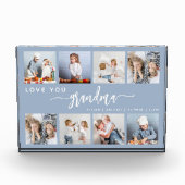 Liebe You Oma 8 Foto Collage Dusty Blue (Vorderseite)