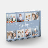 Liebe You Oma 8 Foto Collage Dusty Blue (Links)